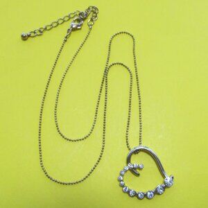 Heart pendant necklace Asymmetrical